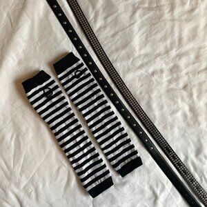Emo / Scene Accessories ( Arm Sleeves + Belts ) Bundle